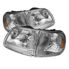 Load image into Gallery viewer, xTune Ford F150 97-03 / Expedition 97-02 Crystal Headlights w/Corner Chrome HD-JH-FF15097-SET-AM-C