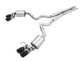 AWE Tuning 2018+ Ford Mustang GT (S550) Cat-Back Exhaust - Touring Edition (Quad Diamond Black Tips)