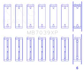 King Engine Bearings BMW M20/M50 2.0L/2.5L/2.7L Performance Main Bearing Set - Size STDX
