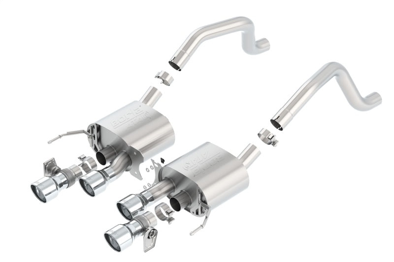 Borla 15 Chevy Corvette C7 ZO6 6.2L w/o AFM w/ NPP ATAK Quad RD RL AC Tips Center Rear Exit Exhaust