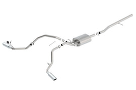 Borla 14 Silv/Sierra C/B Exhaust S-Type 1500 5.3L V8 AT/MT 2&4WD Ext Cab Split Side Exit
