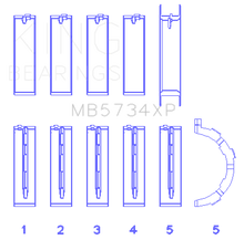 Load image into Gallery viewer, King Engine Bearings Ford Mustang Prod 302 Coyote Performance Main Bearing Set - Size STD