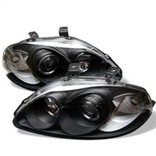 Load image into Gallery viewer, Spyder Honda Civic 96-98 Projector Headlights LED Halo Amber Reflector Blk PRO-YD-HC96-AM-BK