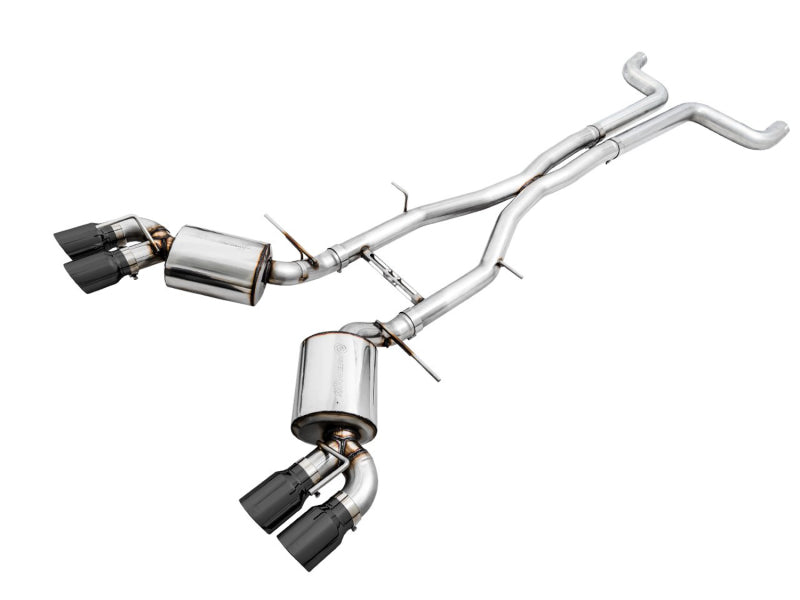 AWE Tuning 16-24 Chevy Camaro SS Non-Res Cat-Back Exhaust -Touring Edition (Quad Diamond Black Tips)