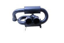 Load image into Gallery viewer, Gibson 2024 Cam-Am Maverick R 4in. T304 Stainless Round Dual Wall Slash-Cut Tip - Black Ceramic