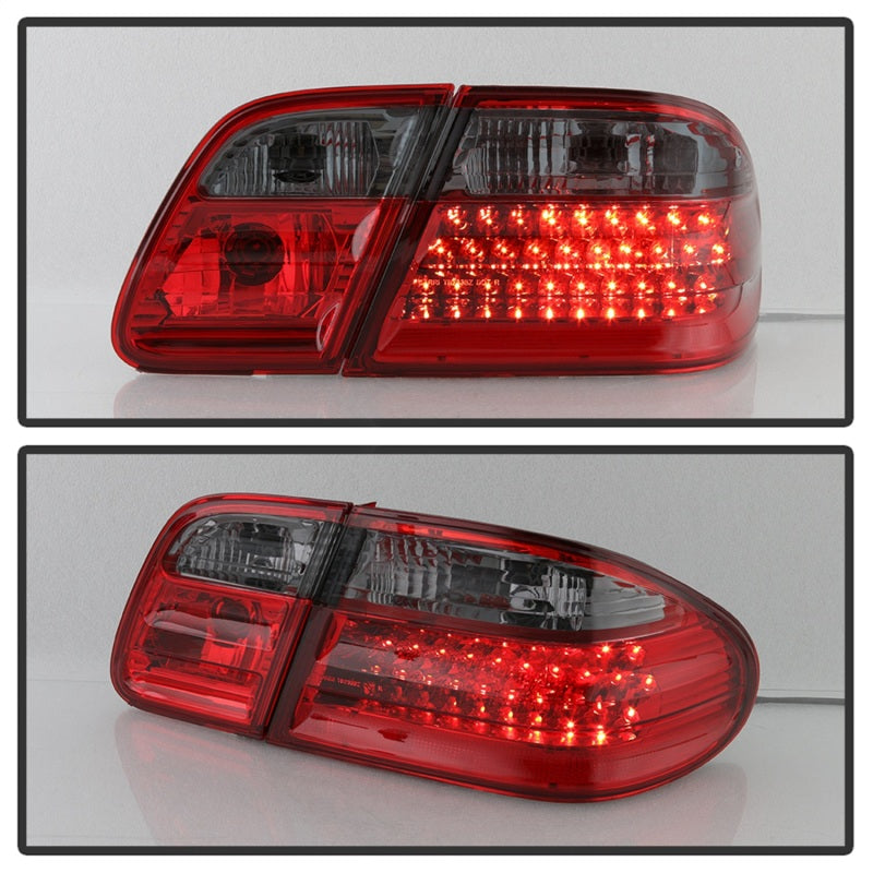 xTune Mercedes Benz W210 E-Class 96-02 LED Tail Lights Red Smoke ALT-CL-MBW210-LED-RSM