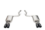 Corsa 2024-2025 Ford Mustang V8 5.0L 3in Axle-Back Exhaust System w/ Twin 4in Black Straight Tips