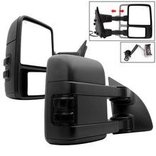 Load image into Gallery viewer, xTune L&amp;R G2 Ford Superduty 99-07 Heated Smoke Signal Telescoping Mirrors MIR-FDSD99S-G2-PW-SM-SET