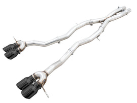 AWE Tuning Track Edition Cat-Back Exhaust for BMW G8X M3/M4 - Diamond Black Tips