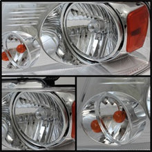 Load image into Gallery viewer, xTune Ford F150 04-08 Amber Crystal Headlights Chrome HD-JH-FF15004-AM-C