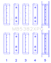 Load image into Gallery viewer, King Subaru EJ20/EJ22/EJ25 (Thrust in #5 Position) Tri-Metal Perf Main Bearing Set - Size +0.25mm