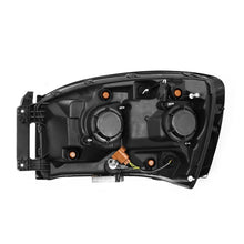 Load image into Gallery viewer, AlphaRex 06-08 Ram 1500HD NOVA LED Proj Headlights Plank Style Alpha Blk w/Seq Signal/DRL/Amber LED