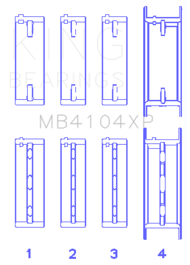 King Engine Bearings Nissan VG30DE/VG30DETT Performance Main Bearing Set - Size STD