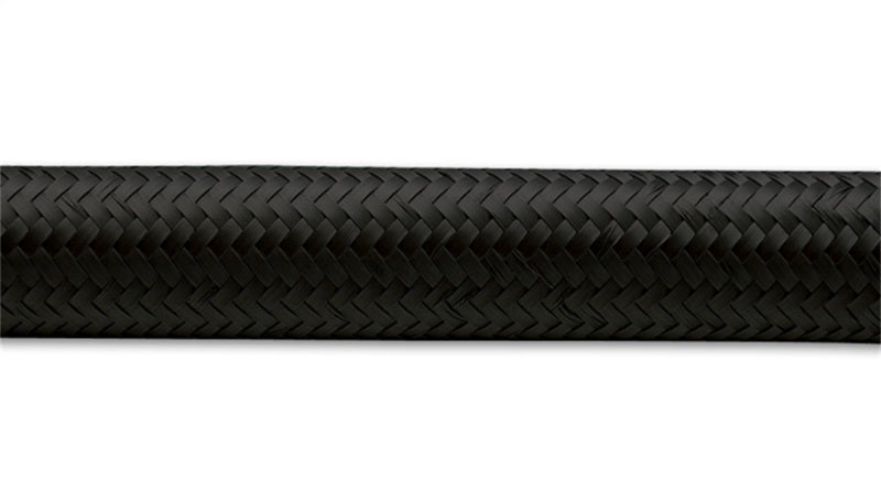 Vibrant -6 AN Black Nylon Braided Flex Hose (10 foot roll)