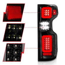 Load image into Gallery viewer, ANZO 19-21 Chevy Silverado Full LED Taillights Black Housing Clear Lens G2 (w/C light Bars)