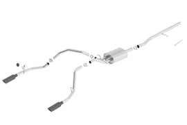 Borla 14 Silv/Sierra C/B Exhaust ATAK 1500 5.3L V8 AT/MT 2&4WD Ext Cab (78.7) WB - Black Chrome