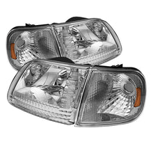 Load image into Gallery viewer, xTune Ford F150 97-03 / Expedition 97-02 Crystal Headlights w/Corner Chrome HD-JH-FF15097-SET-AM-C