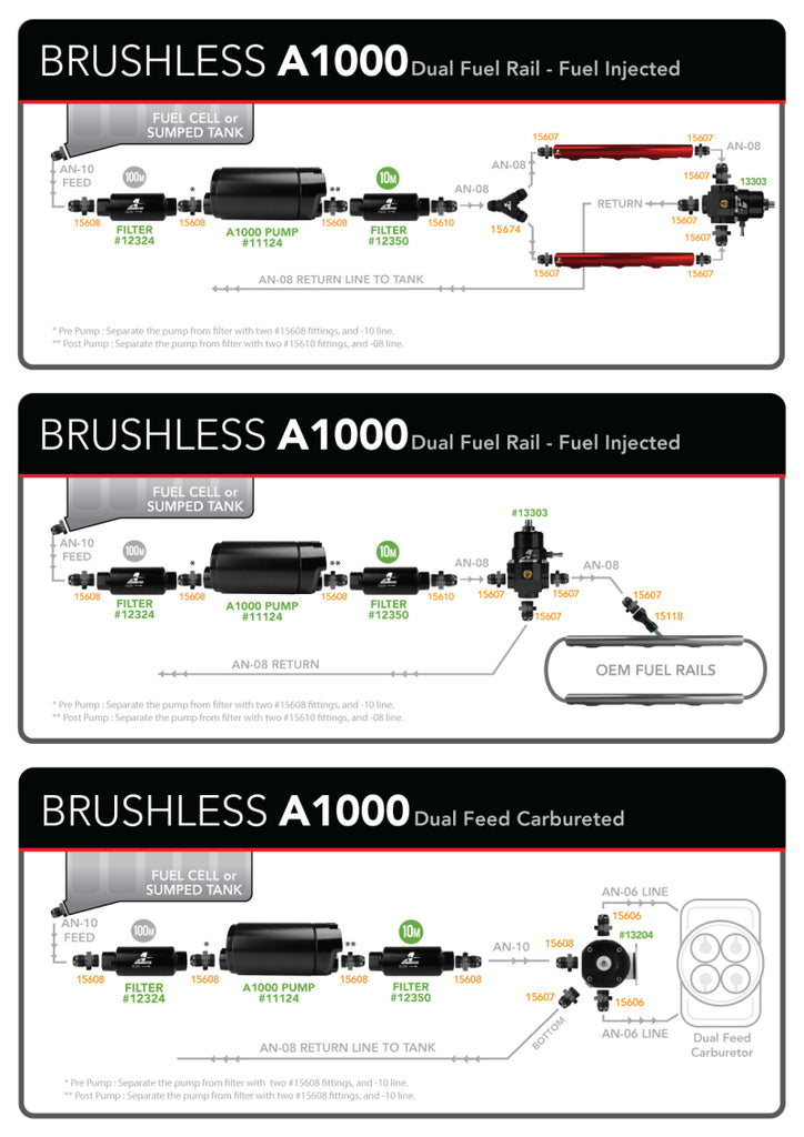 Aeromotive A1000 Brushless External In-Line Fuel Pump