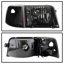 Load image into Gallery viewer, xTune Ford Ranger 93-97 Crystal Headlights w/ Corner Lights 4pcs Sets Black HD-JH-FR93-SET-BK