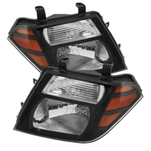 Load image into Gallery viewer, xTune Nissan Pathfinder 08-11 Amber Crystal Headlights Black HD-JH-NP08-AM-BK