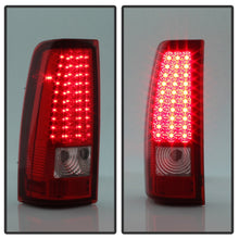 Load image into Gallery viewer, xTune Chevy Silverado 1500/2500/3500 99-02 LED Tail Lights Red Clear ALT-ON-CS99-LED-RC
