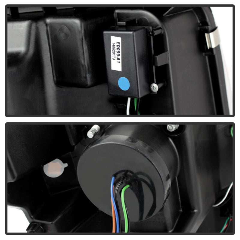 Spyder Ford F150 13-14 Projector Factory Xenon Model- Light Bar DRL Blk PRO-YD-FF15013-LBDRL-HID-BK