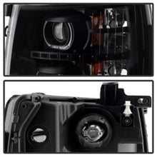 Load image into Gallery viewer, xTune Chevy Silverado 1500/2500/3500 07-13 LED Halo Projector Headlights Black PRO-JH-CSIL07-CFB-BK