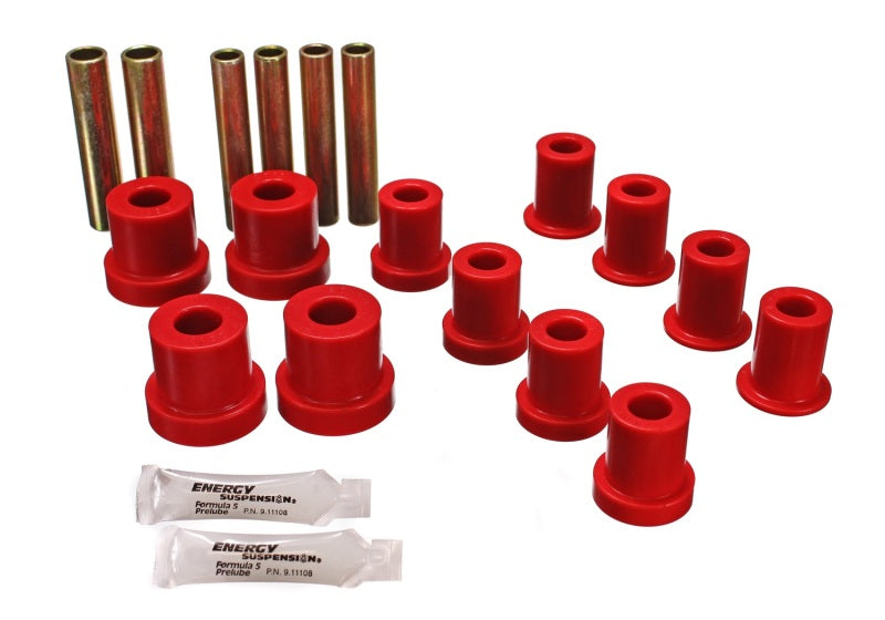 Energy Suspension 73-87 GM Denali XL/Suburban/Yukon XL 4WD Red Front Leaf Spring Bushing Set