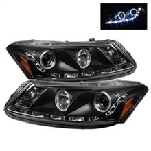 Load image into Gallery viewer, Spyder 08-12 Honda Accord No Crosstour 4Dr Proj Headlights- LED Halo DRL Blk PRO-YD-HA08-4D-HL-BK