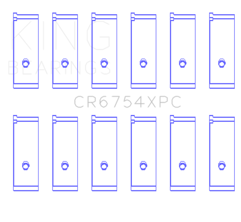 King Engine Bearings Toyota2JZGE/2JZGTE 3.0L pMaxKote Performance Rod Bearing Set - Size STD