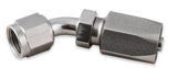 Earls Power Steering Hose End - 45 Degree -6 AN - Stainless Steel